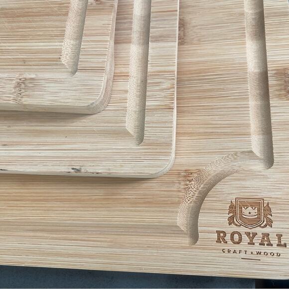 Royal Bamboo Cutting/Serving Board Set of 3, NEW, Entertaining, Parties - Picture 1 of 13